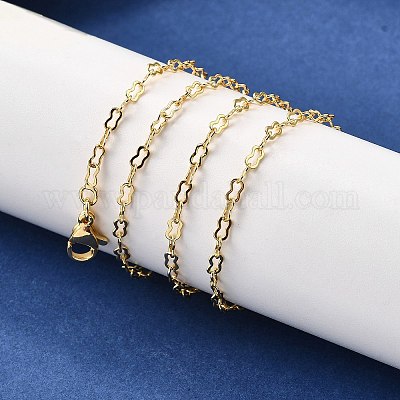 Ожерелья из латунной цепочки с арахисовым звеном NJEW-M108-37G-1