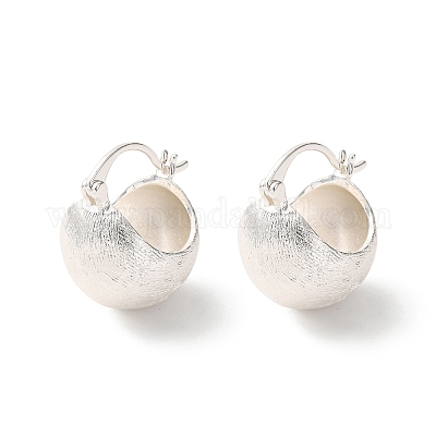 Серьги-кольца из латуни EJEW-A143-01B-S-1