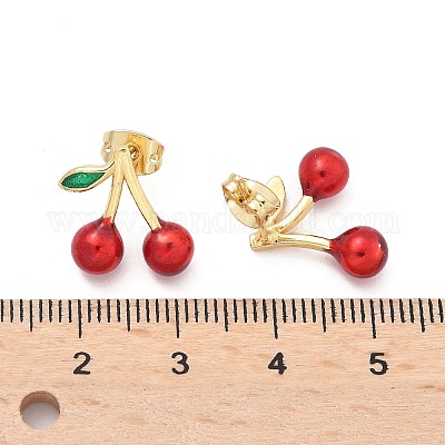 Серьги-гвоздики из латуни EJEW-Q017-01B-G-1