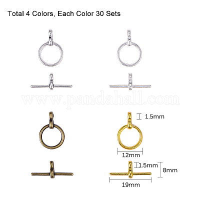 Застежки тоггл в тибетском стиле  TIBE-PH0004-94-1