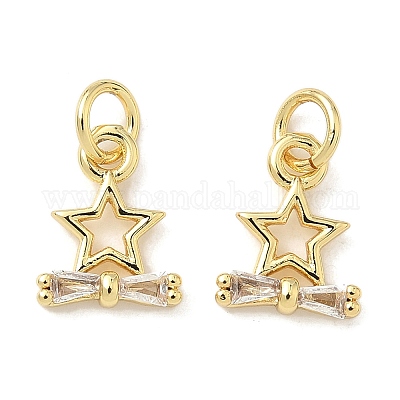 Латунные микро проложить кубического циркония подвески KK-Z120-22G-1