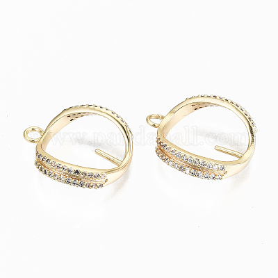 Латунная микропаве из прозрачного кубического циркония KK-S356-122G-NF-1