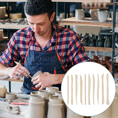 10 шт. деревянная палочка для скульптуры из глины DIY-WH0723-042-1