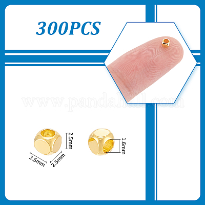 300 шт. латунные разделительные бусины FIND-UN0015-46G-1