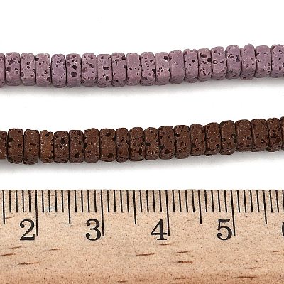 Нити бусин из искусственного камня лавы ручной работы PORC-P032-03M-1