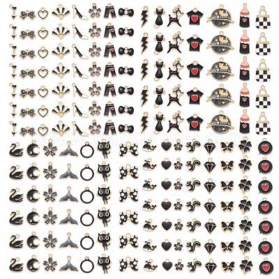 60шт 30 стиля сплава эмалевые подвески ENAM-LS0001-05LG-1