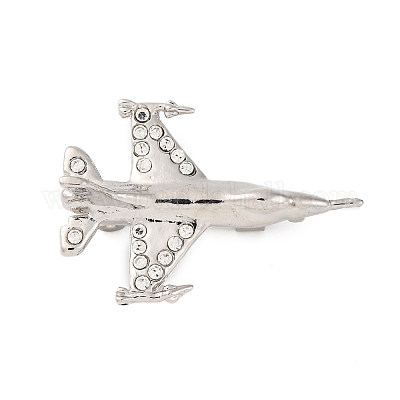 Брошь из цинкового сплава с кристаллами и стразами JEWB-U010-03P-01-1