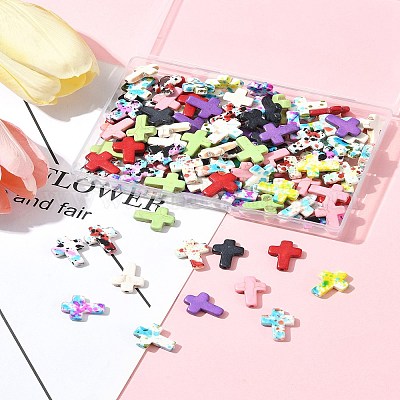 120шт набор из 13-х цветных синтетических бирюзовых бусин G-FS0005-84-1