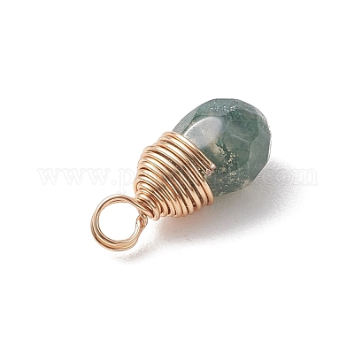 Подвески в форме капли из натурального индийского агата&nbsp;PALLOY-JF04948-1