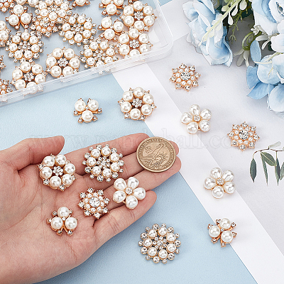 40 шт. 5 стиля сплава стразы кабошоны FIND-GA0006-81-1