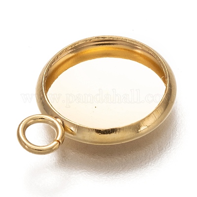 Оправы для подвесок из нержавеющей стали 304 в виде кабошонов X-STAS-Z030-01I-G-1