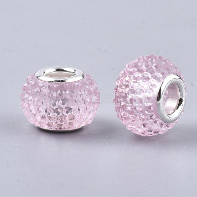 Cmолы Rhinestone Европейский бисером RPDL-T002-03I-1