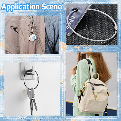 40 шт. 2-цветные прочные брелки из нержавеющей стали 304 FIND-SC0012-02-1