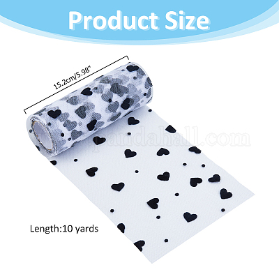 Сетчатая ткань из полиэстера с рисунком сердца SENE-WH0003-46-1