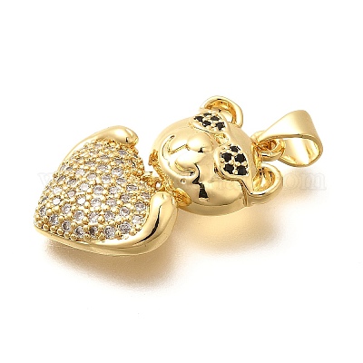 Покрытие стойки латунь микропаве прозрачные подвески из кубического циркония KK-M309-39E-G-1