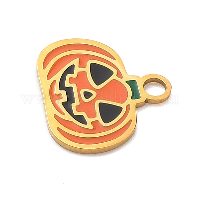 Подвески из нержавеющей стали 304 с эмалью на тему Хэллоуина STAS-Z164-03G-07-1