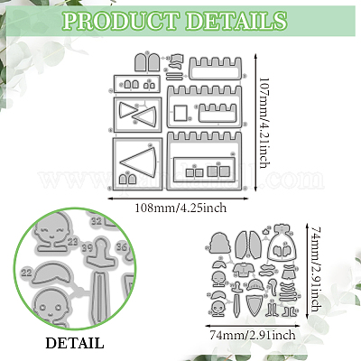 Углеродистая сталь разрезает трафареты DIY-WH0309-1933-1