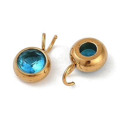 Ионное покрытие (ip) 304 нержавеющая сталь микропаве кубический цирконий подвески STAS-Z094-02G-06-1