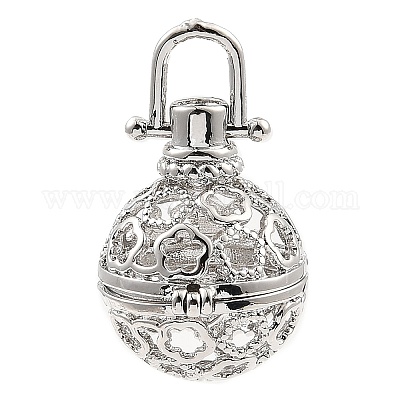 Подвески в виде стойки из латуни с бусинами KK-D025-01C-P-1