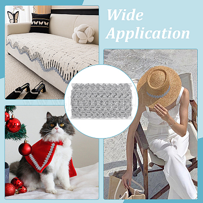 Волнистая кружевная лента из полиэстера OCOR-WH0082-365B-1