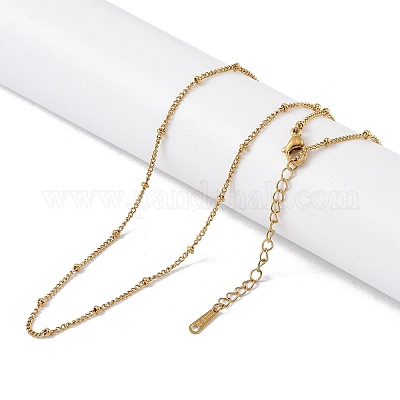 Латунь цепи ожерелья NJEW-P309-08G-1