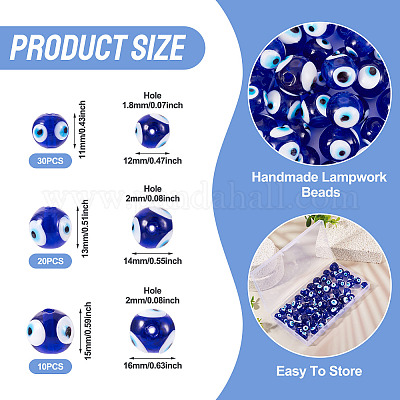 60шт ручной работы бусины лэмпворк LAMP-PJ0001-04-1