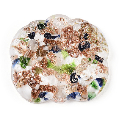 Разъемы для звеньев лэмпворк с золотым песком ручной работы LAMP-N024-07A-1