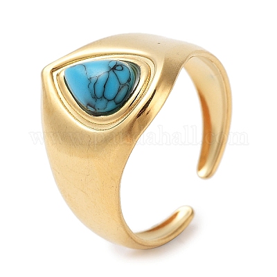 Ионное покрытие (IP) кольцо из нержавеющей стали 304 RJEW-B059-11G-02-1