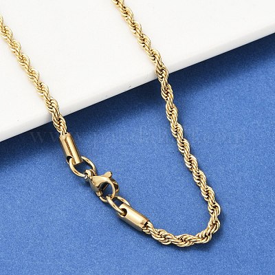 Ожерелья из цепочек-веревок из нержавеющей стали 304 NJEW-F226-03G-04-1