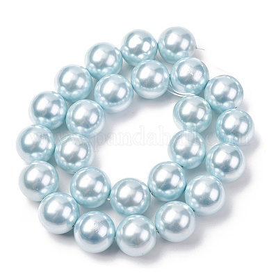 Гальванические оболочки жемчужные бусы пряди BSHE-G041-16mm-03-1