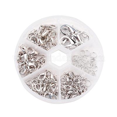 1 сплав цинковый ящик когтя омара застежками и железо прыжок фурнитуры кольца ювелирные PALLOY-X0004-B-1