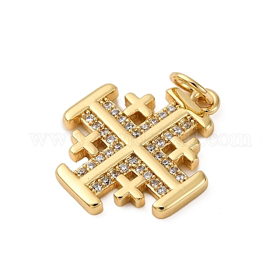 Латунные микро проложить кубического циркония подвески KK-P308-28G-1