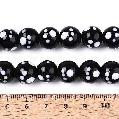 Бусы лэмпворк ручной работы LAMP-N028-21C-1