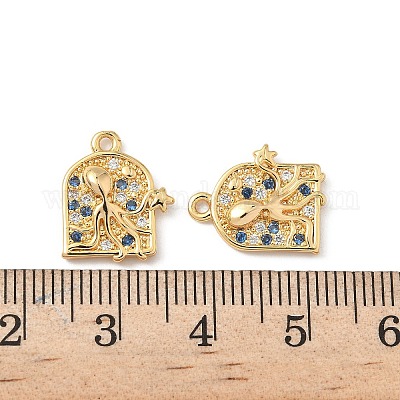 Латунные микро проложить кубического циркония подвески KK-C099-01E-G-1