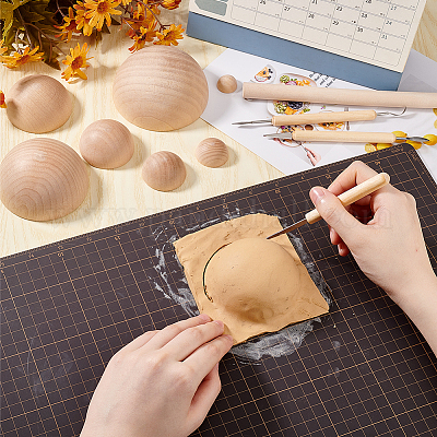 8 шт. 8 стиля деревянных кабошонов WOOD-BC0001-23-1