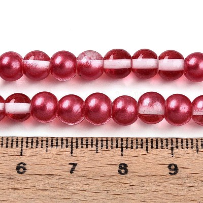 Запекание окрашенные прозрачные стеклянные бусины нити X1-DGLA-N011-6mm-06-1