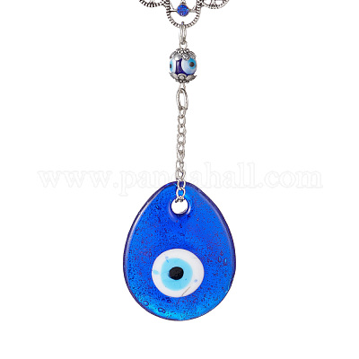 Ручная работа лэмпворк подвеска от сглаза HJEW-C001-07-1