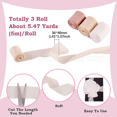 3 рулон 3-х цветной складчатой полиэстеровой ленты OCOR-TA0002-98C-1