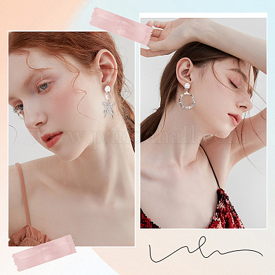 50 шт. фурнитура для сережек-гвоздиков из нержавеющей стали 304 STAS-SC0008-57P-1