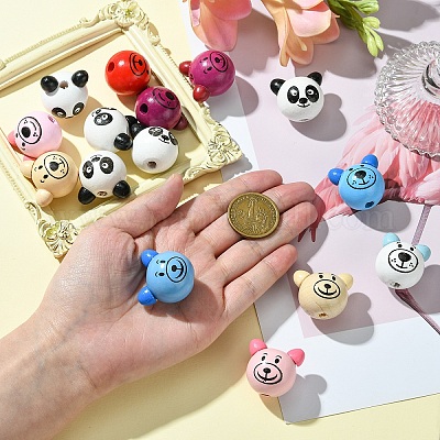 Натуральные деревянные бусы&nbsp;WOOD-YW0001-20-1