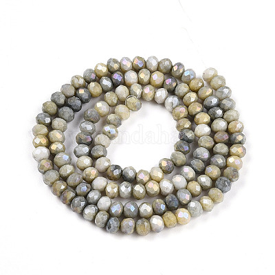 Граненые стеклянные бусины с гальваническим покрытием X-GLAA-C023-02-C11-A-1