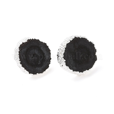 Серьги с натуральным крашеным кварцем EJEW-P166-C04-1