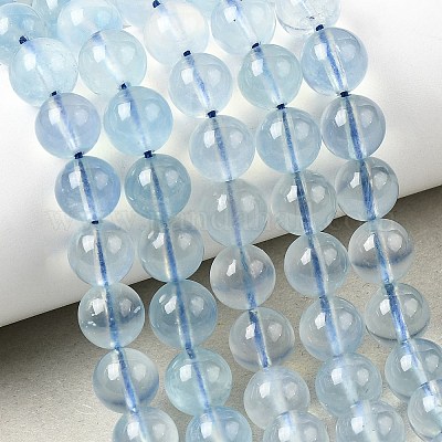 Природные Аквамарин бисер нитей&nbsp;G-G344-A07-8mm-1