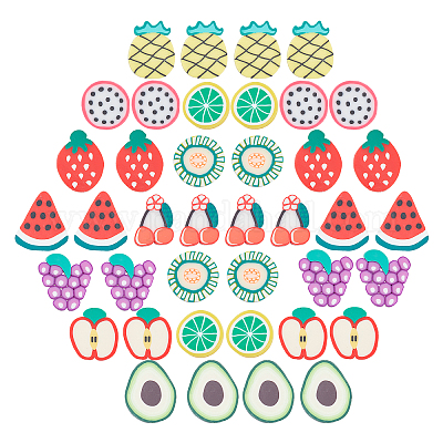 Кабошоны из полимерной глины ручной работы CLAY-SC0001-07-1