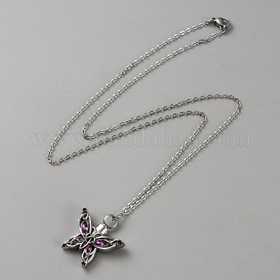 Ожерелья из урны с прахом из нержавеющей стали NJEW-WH20001-05P-02-1