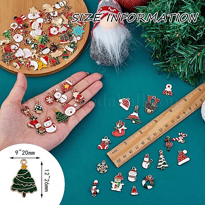 96шт рождественские подвески из сплава эмали JX267A-1