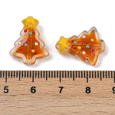 Прозрачные стеклянные эмалевые бусины LAMP-S070-05B-1