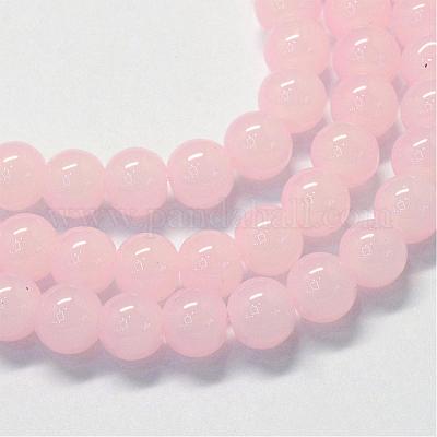 Выпечки окрашены имитация нефрита стекловолокна круглый шарик DGLA-Q021-10mm-02-1