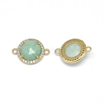 Соединители звеньев натурального амазонита G-E526-34E-1