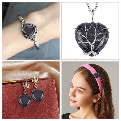 10 шт. синтетический голубой авантюрин кабошон G-SC0001-51A-1